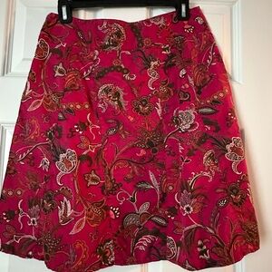 Ann Taylor Floral Pink Skirt